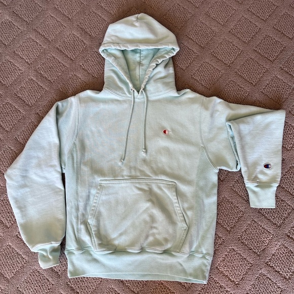 Teal reverse weave Champion hoodie. Men’s small - Picture 1 of 7